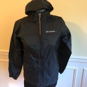 Columbia Black Windbreaker Youth Medium 10/12